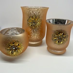 3 Piece Decorative Candle Garden Set